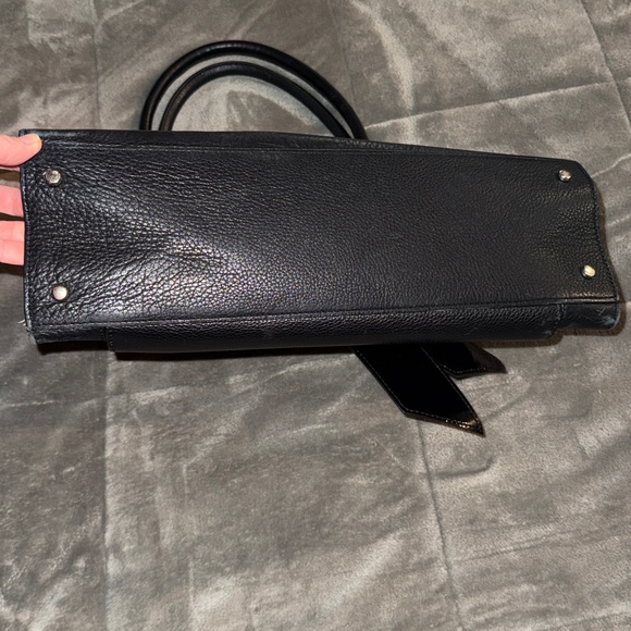 Kate Spade Bow Valley Helena Leather Satchel Handbag Purse - Picture 9 of 14